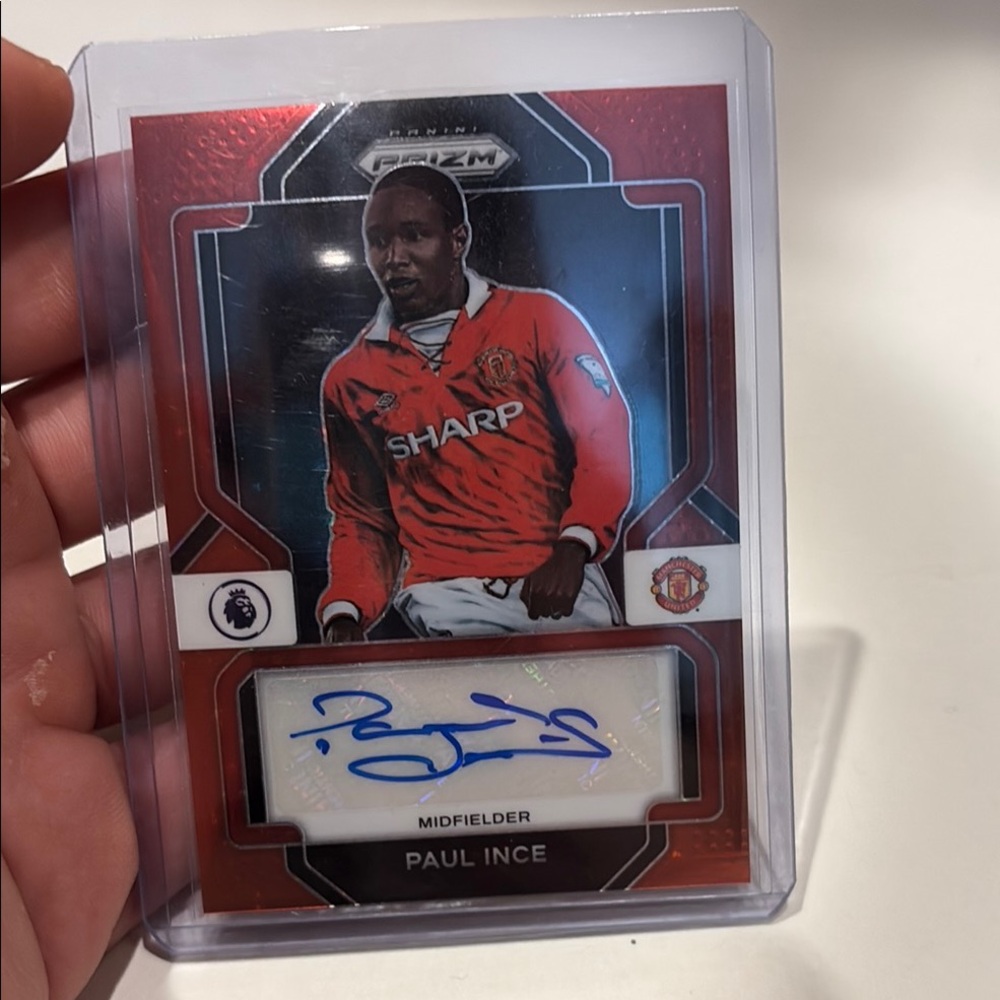 2022-23 panini prizm Paul Autograph beautiful red on red color match
